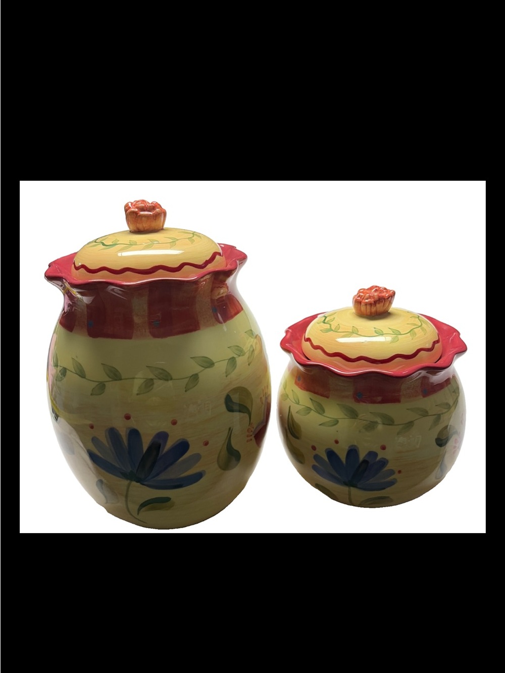 Set of 7” & 9” NAPOLI Canisters by Pfaltzgraf- NEW - with lids & rubber seal